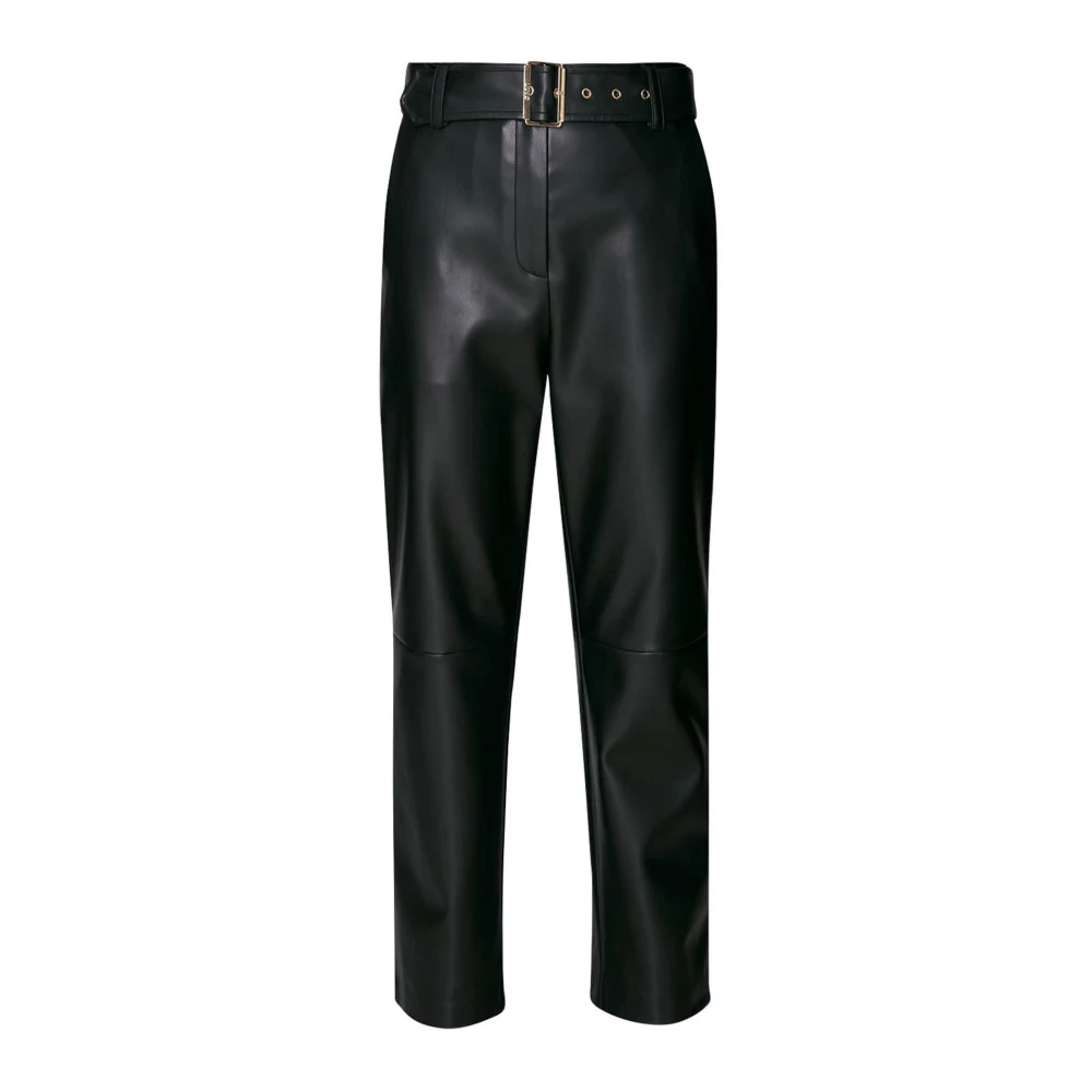 Liu Jo Zwarte gecoate stof damesbroek Black Dames
