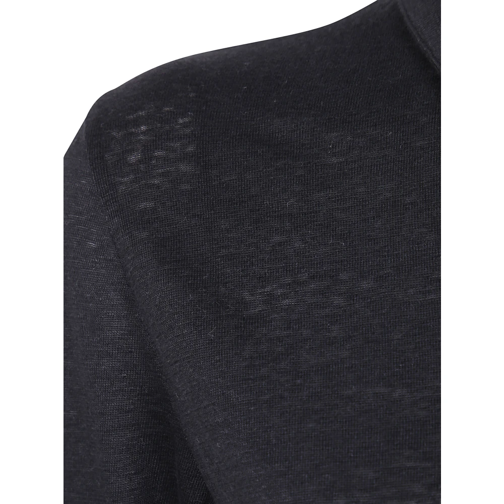 majestic filatures Casual Katoenen Overhemd voor Mannen Black Dames