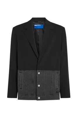 Denim Panel Blazer