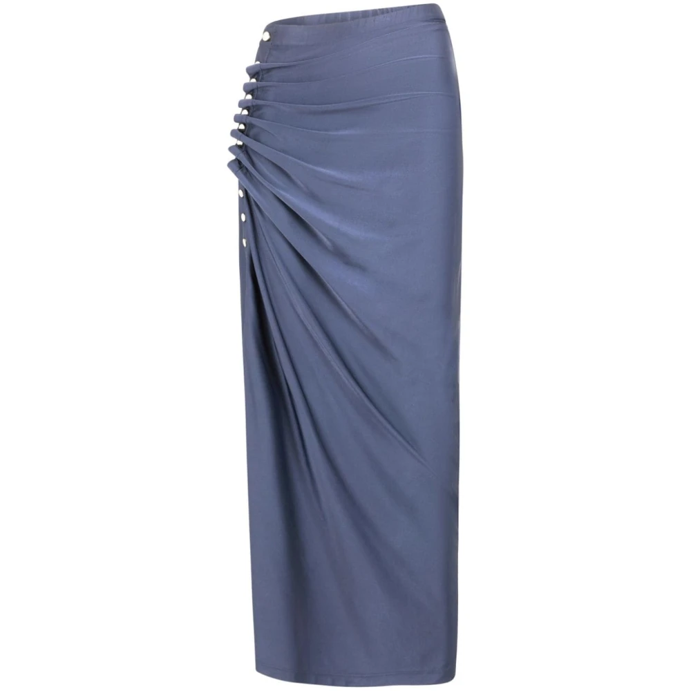 Paco Rabanne Midi Rok in Stijlvol Ontwerp Blue Dames