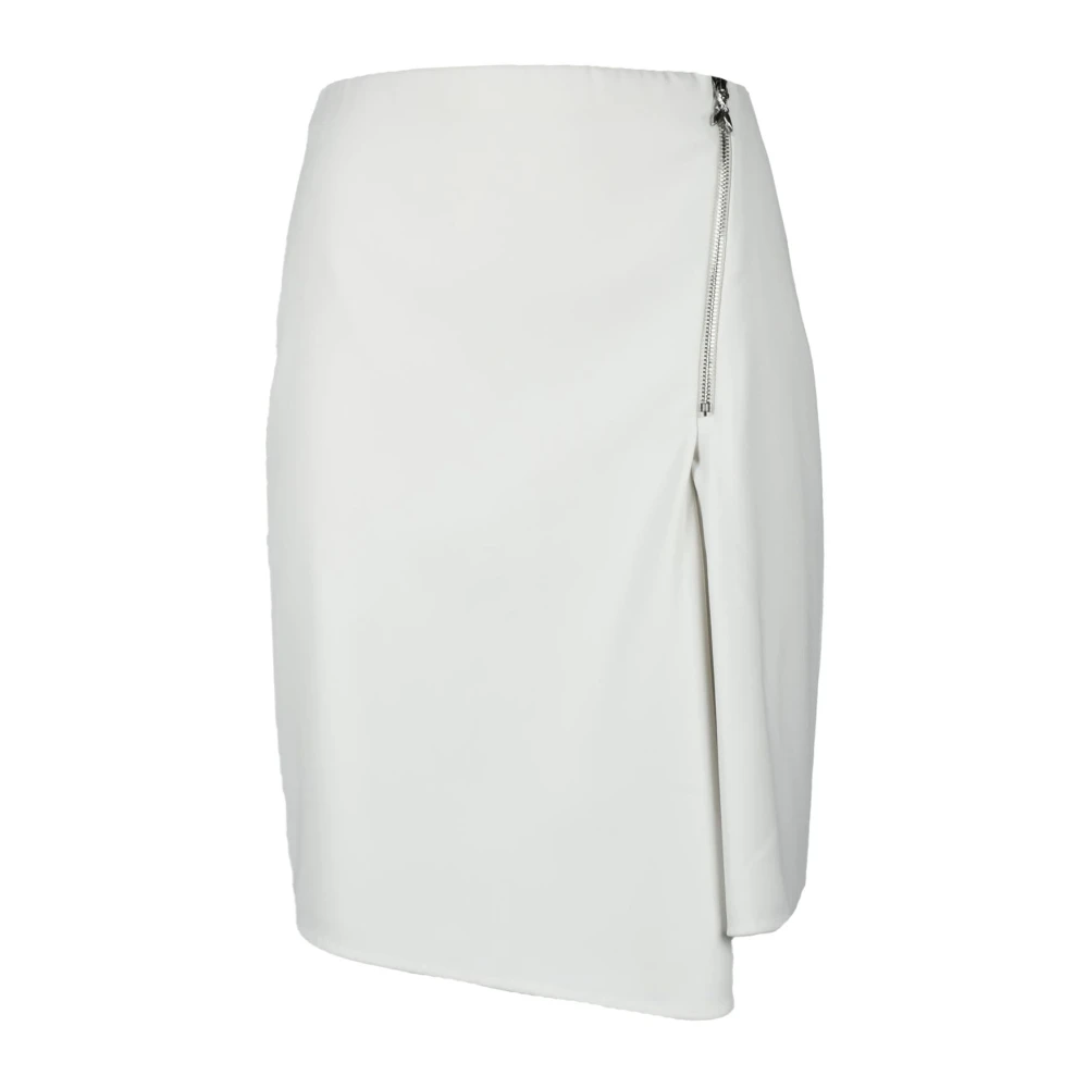 PATRIZIA PEPE Elegante Rok met Polyester Mix White Dames