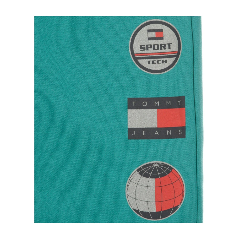 Tommy Hilfiger Sportieve Fleece Trainingsbroek in Teal Blue Heren