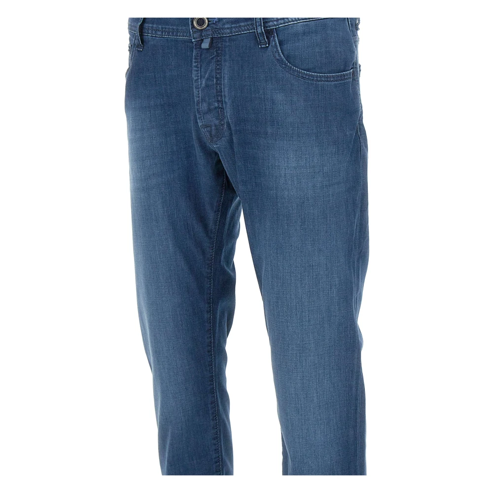 Jacob Cohën Blauwe Stretch Denim Jeans Blue Heren