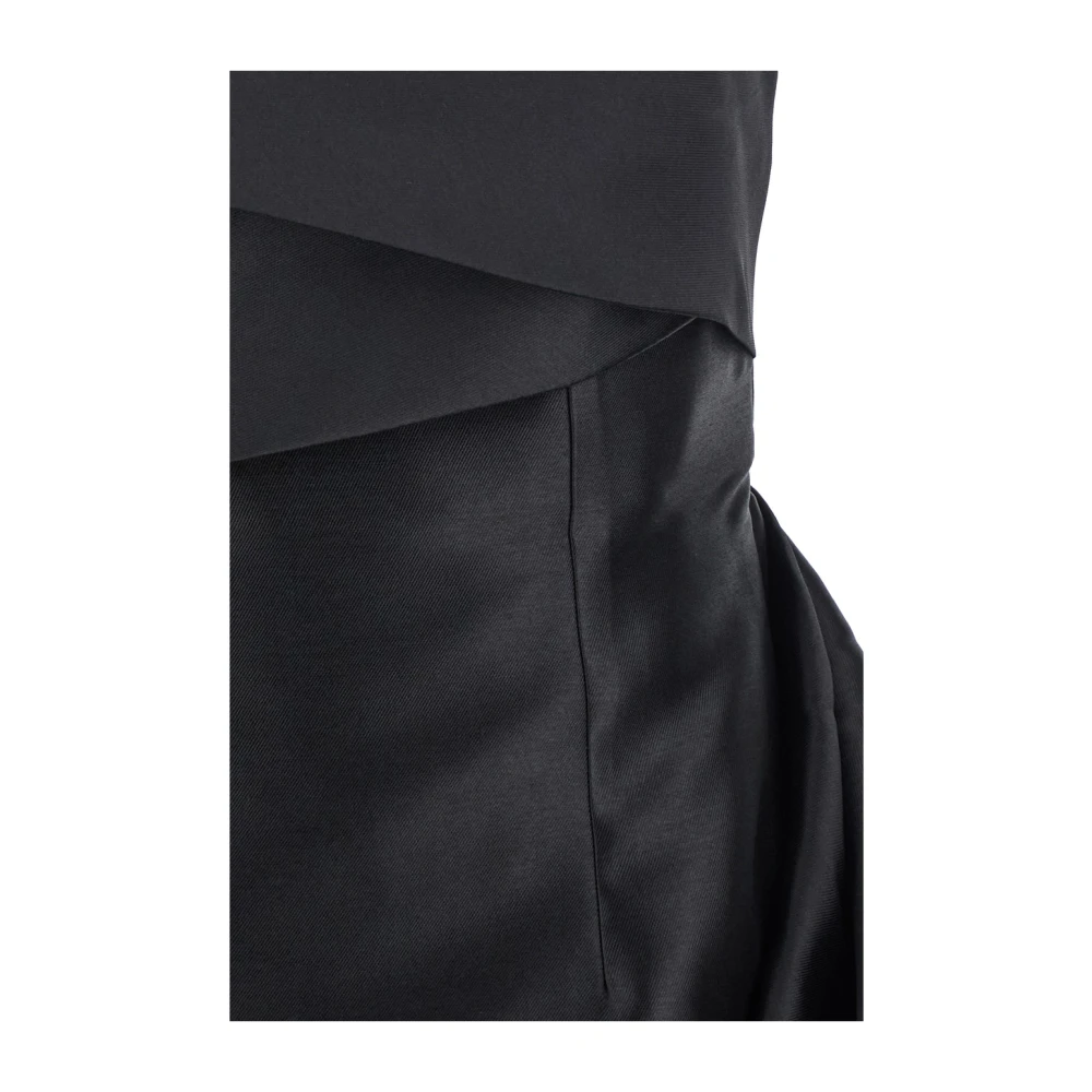 Solace London Zwarte Mini Jurk met Gevoerde Bovenlijf Black Dames