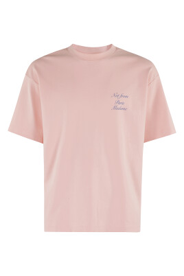 cursive-slogan-t-shirt-light-pink-short-sleeve-round-neck
