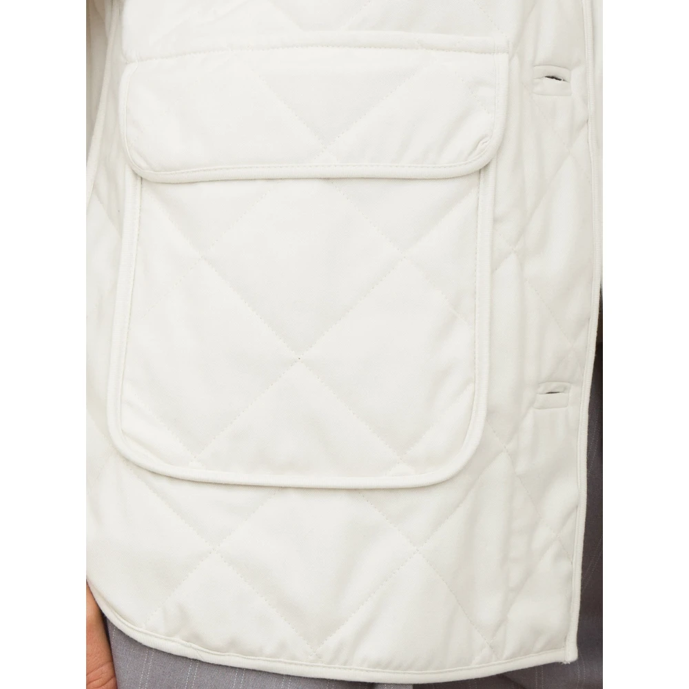 Marella Korte Gewatteerde Witte Jas White Dames