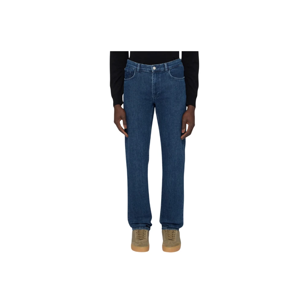 Trussardi Blue Straight Jeans - Male - Straight Fit Jeans - W38 - Jeans