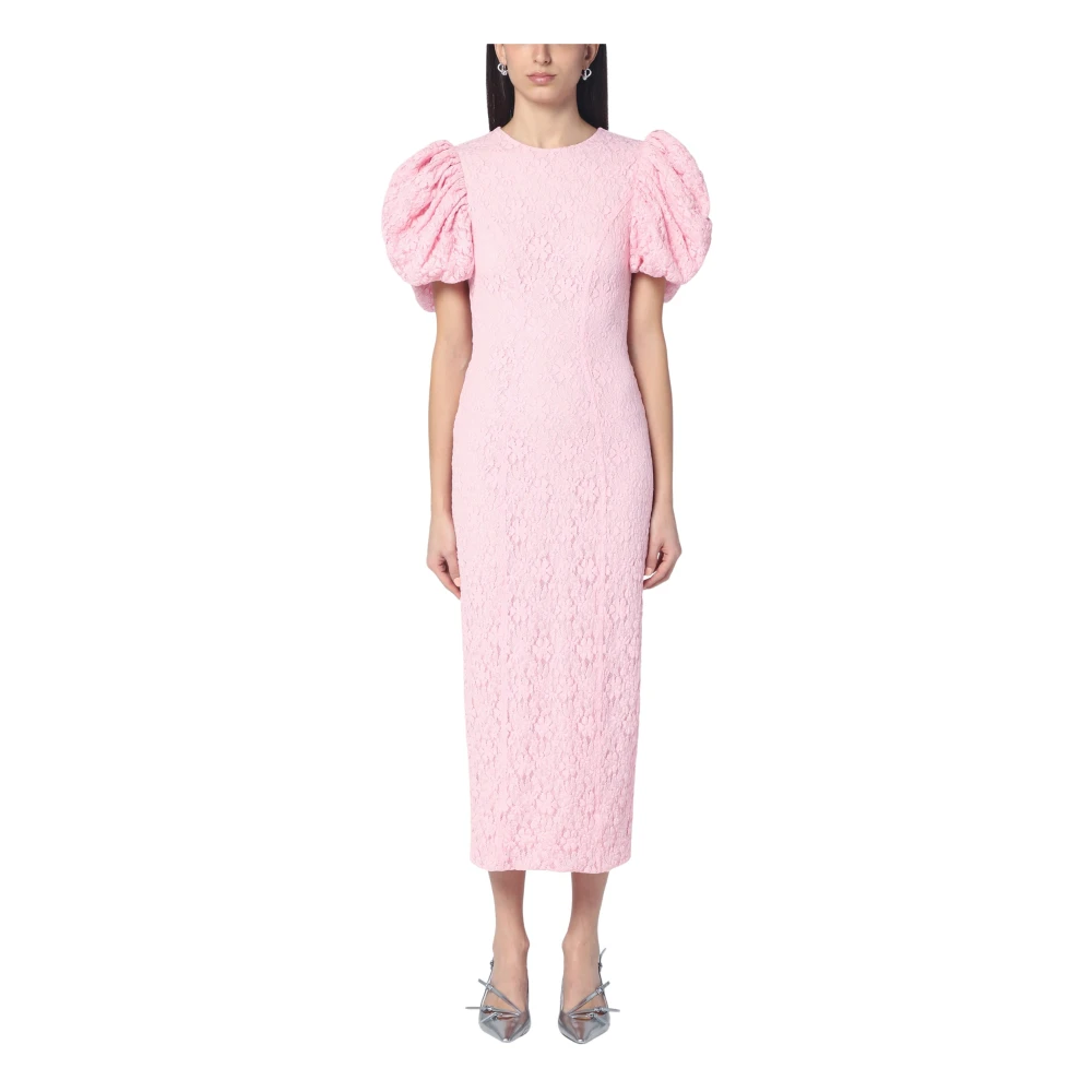 Rotate Birger Christensen Midi Jurk voor Vrouwen Pink Dames