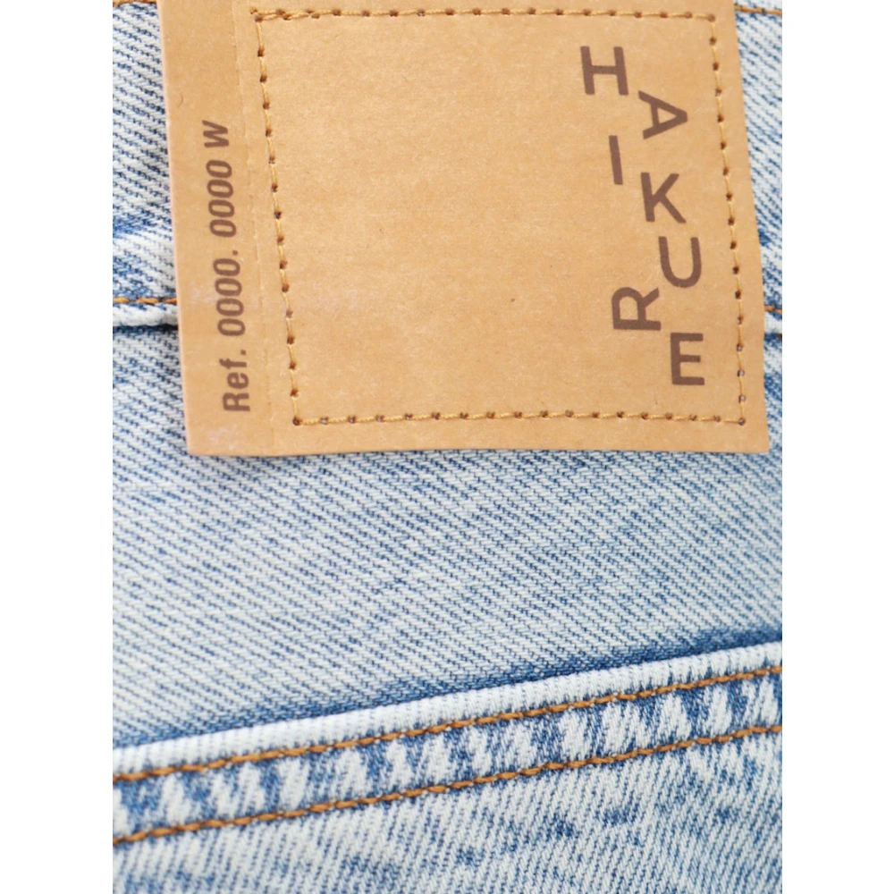 Haikure Stijlvolle katoenen jeans met logo patch Blue Heren