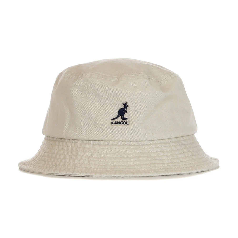Kangol Men's Beige Khaki Washed Cotton Bucket Hat