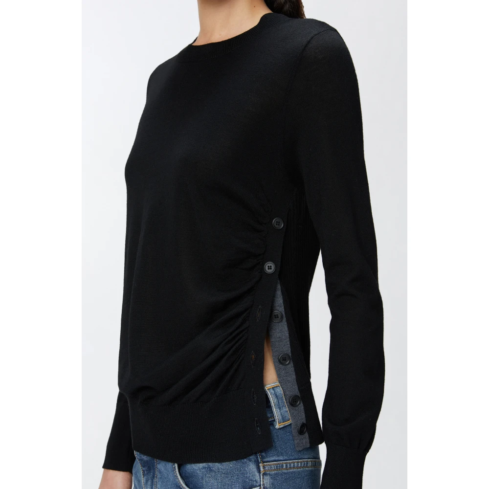 pinko Gebreide trui met knoopsluiting Black Dames