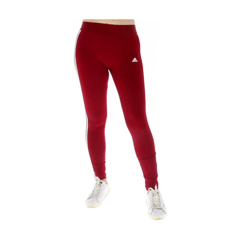 Adidas Performance Leggings 3Stripes Style Red, Dam