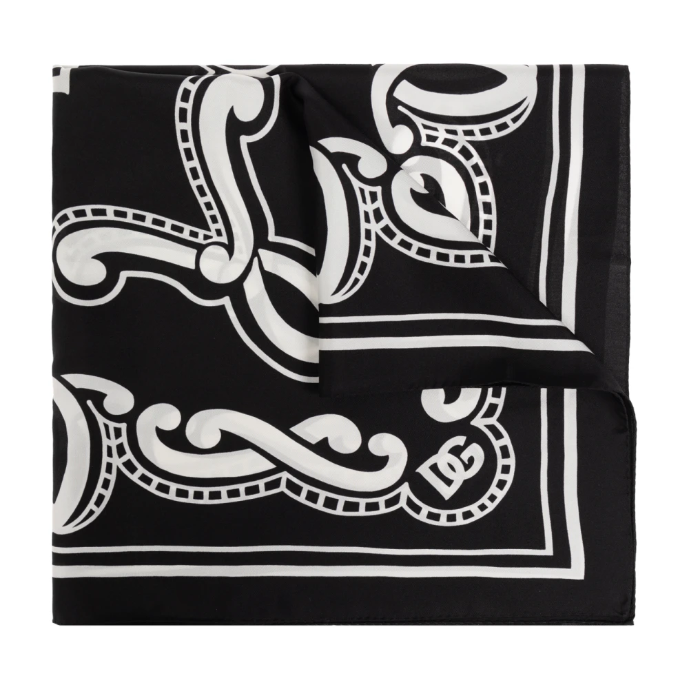 Dolce & Gabbana Zijden sjaal Black Heren