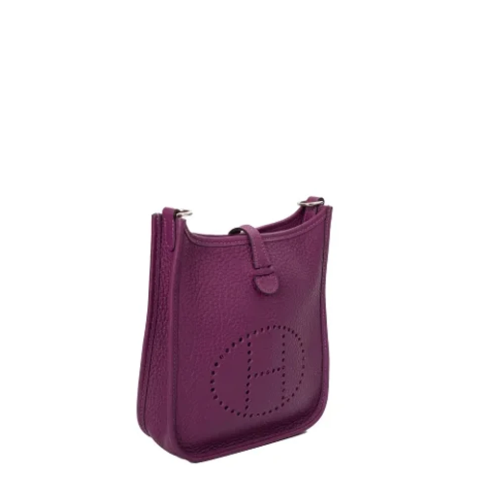 Hermès Vintage Pre-owned Leather shoulder-bags Purple Dames