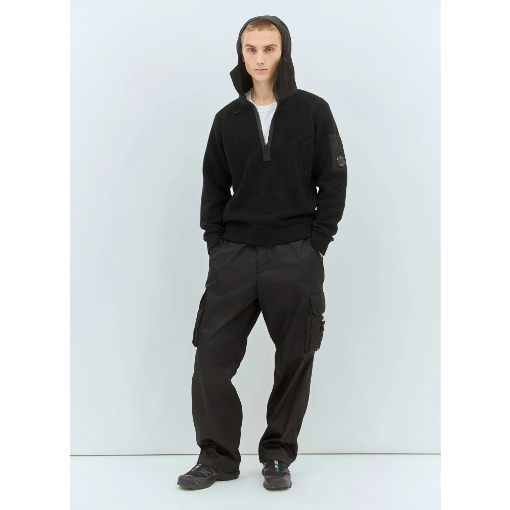 C.P. Company Gebreide cardigan met capuchon Black Heren