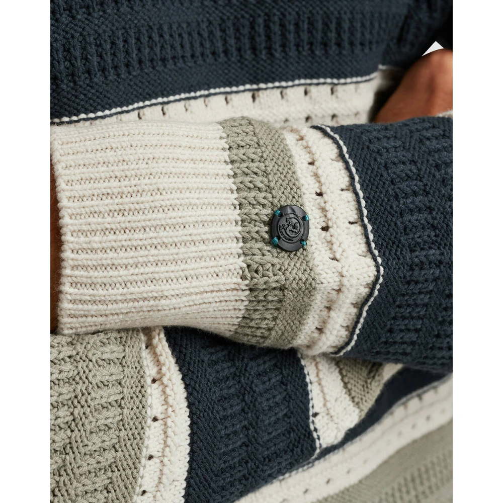 Cast Iron Crewneck Katoenen Pullover Multicolor Heren