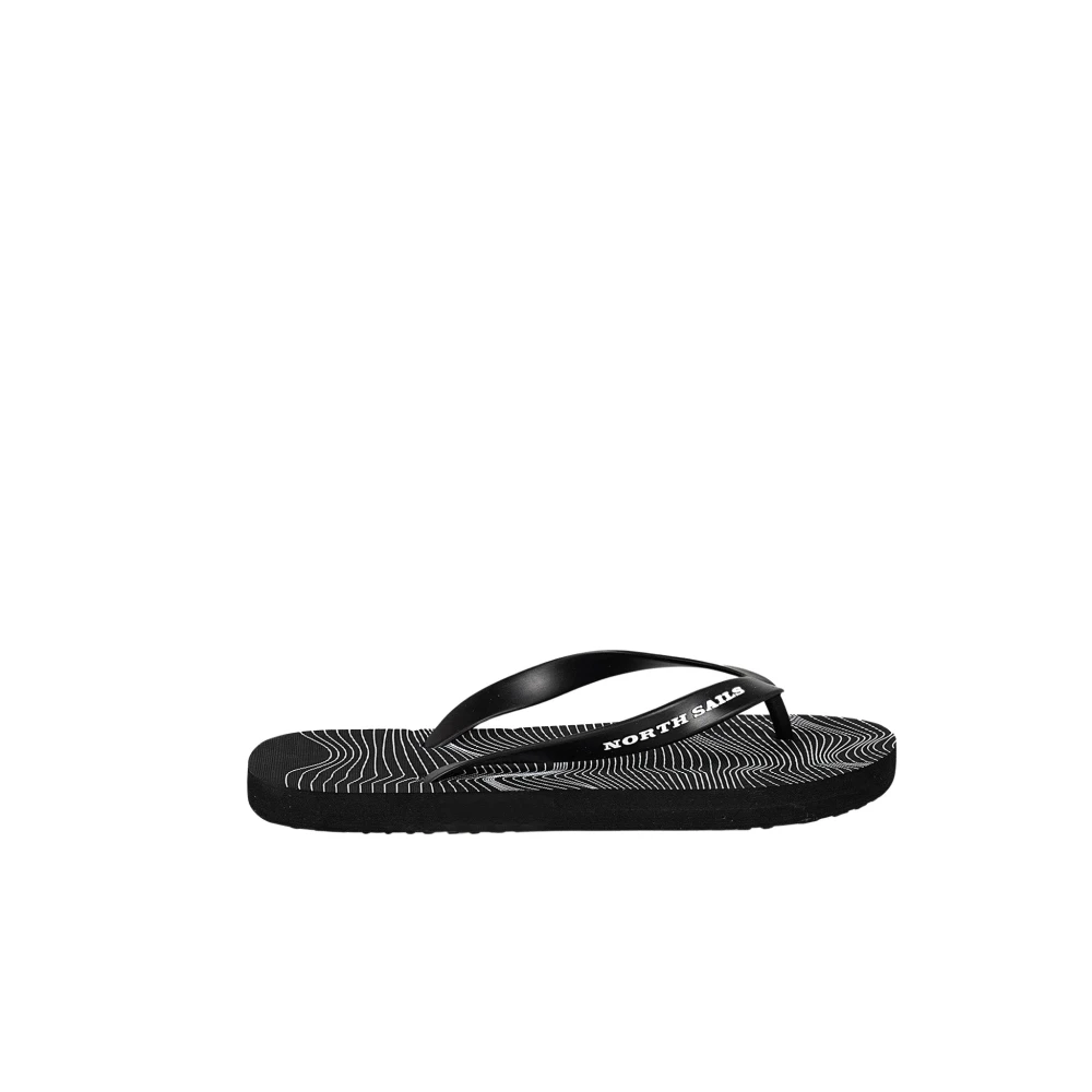 North Sails Femme Noir Chaussures, Taille: 41 Eu Sandales Confortables À Enfiler Avec Nom De Marque En Relief