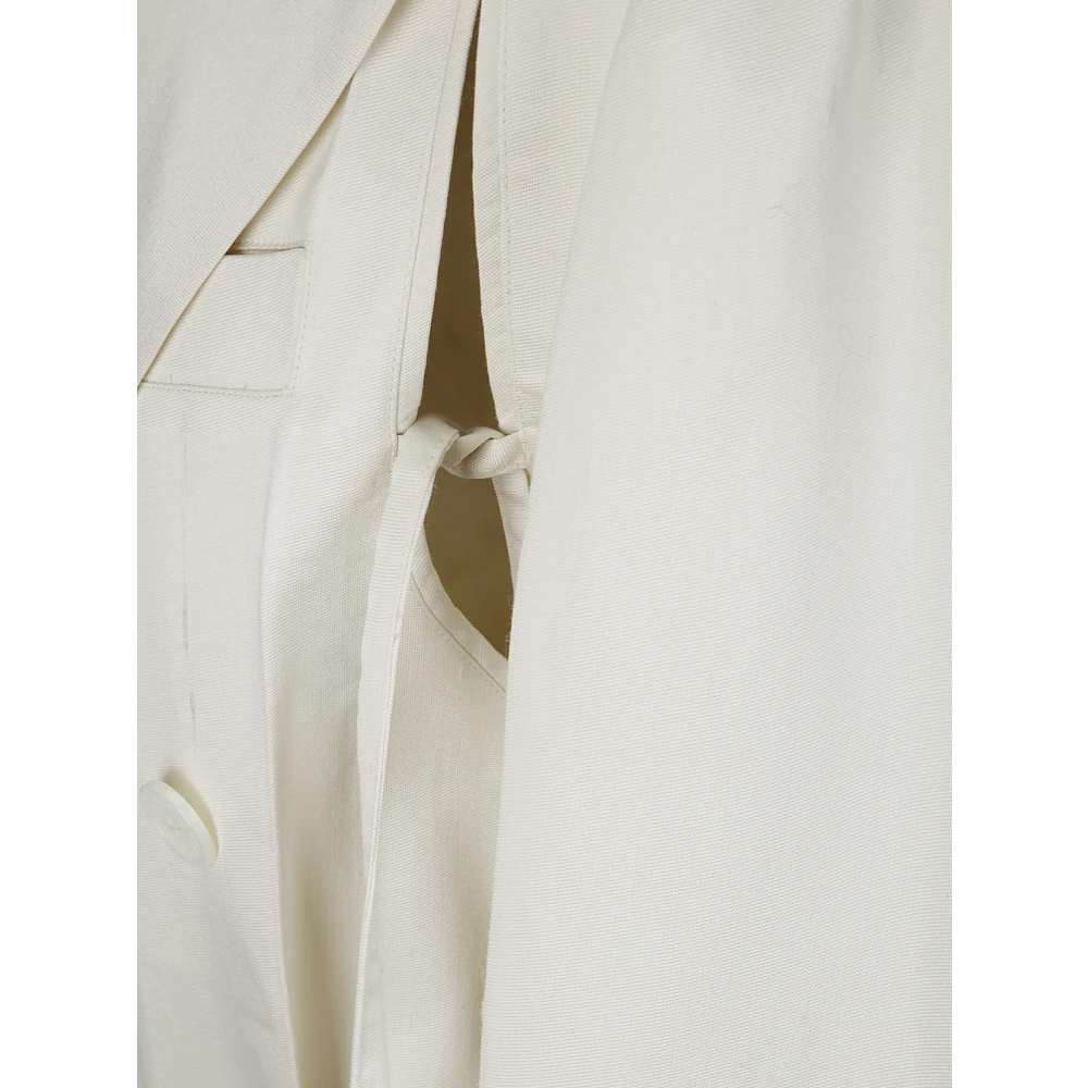 Setchu Zijden Wol Geisha Jas White Dames