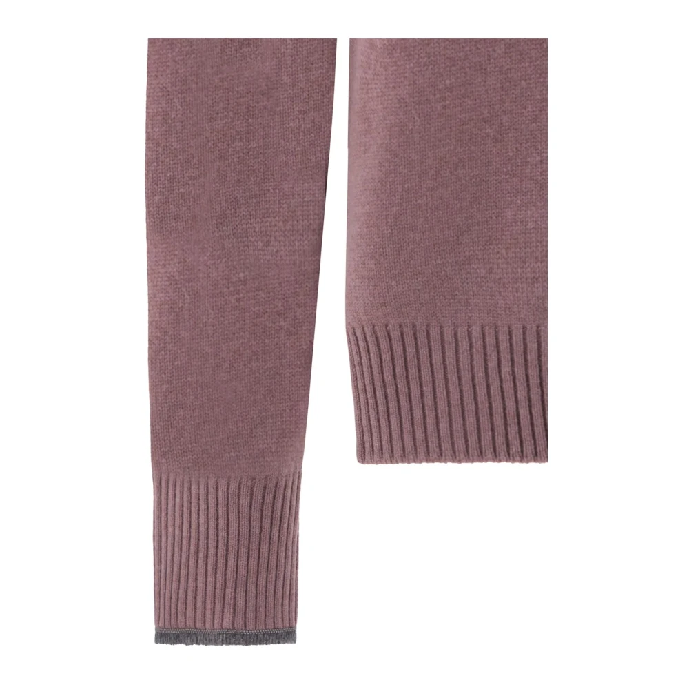 BRUNELLO CUCINELLI Kasjmier V-hals Sweater Vrouwen Italië Pink Dames