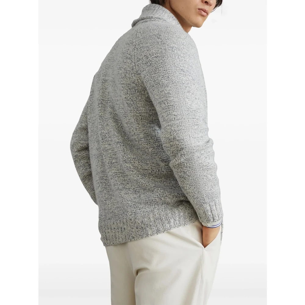 BRUNELLO CUCINELLI Blauw Indigo Cashmere Vest Gray Heren