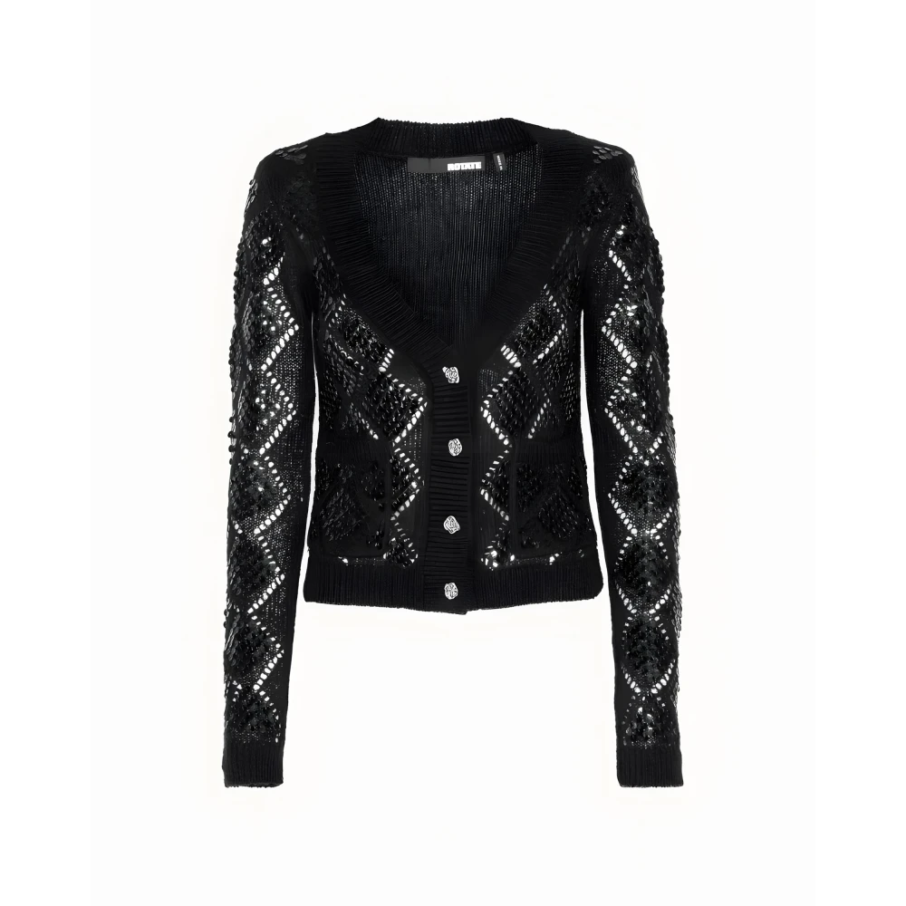 Rotate Birger Christensen Wollen Mix Regular Fit Vest Black Dames