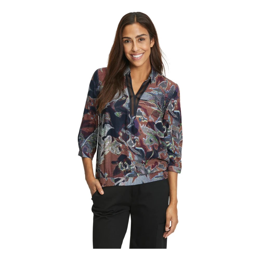 Betty Barclay Donkerblauw 3 4 Mouw Blouse Multicolor Dames