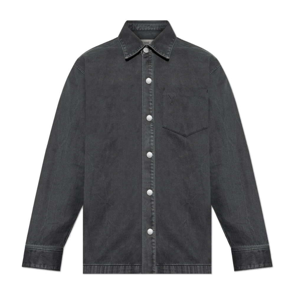 Ami Paris Denim overhemd Gray Heren