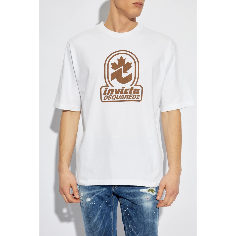 Dsquared2 T-shirt met print White Heren