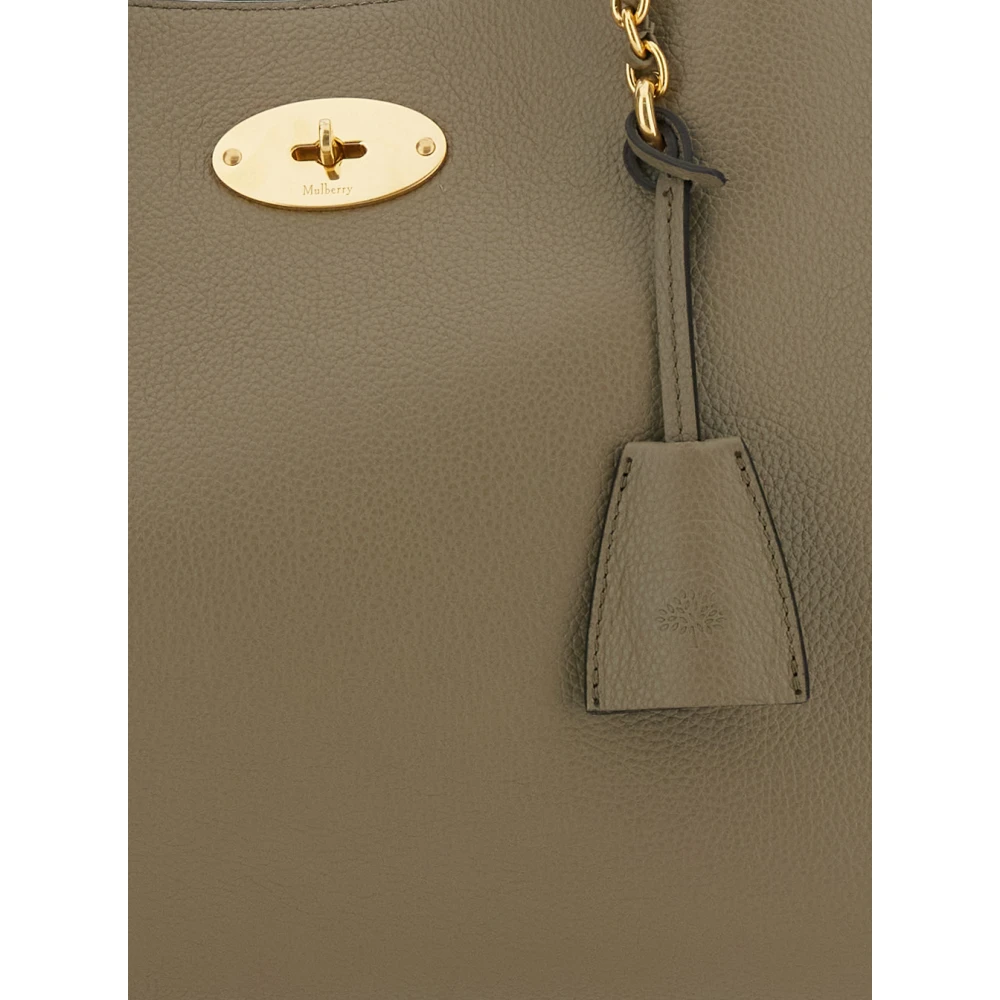 Mulberry Groene Leren Shopper met Kettinghandvatten Green Dames