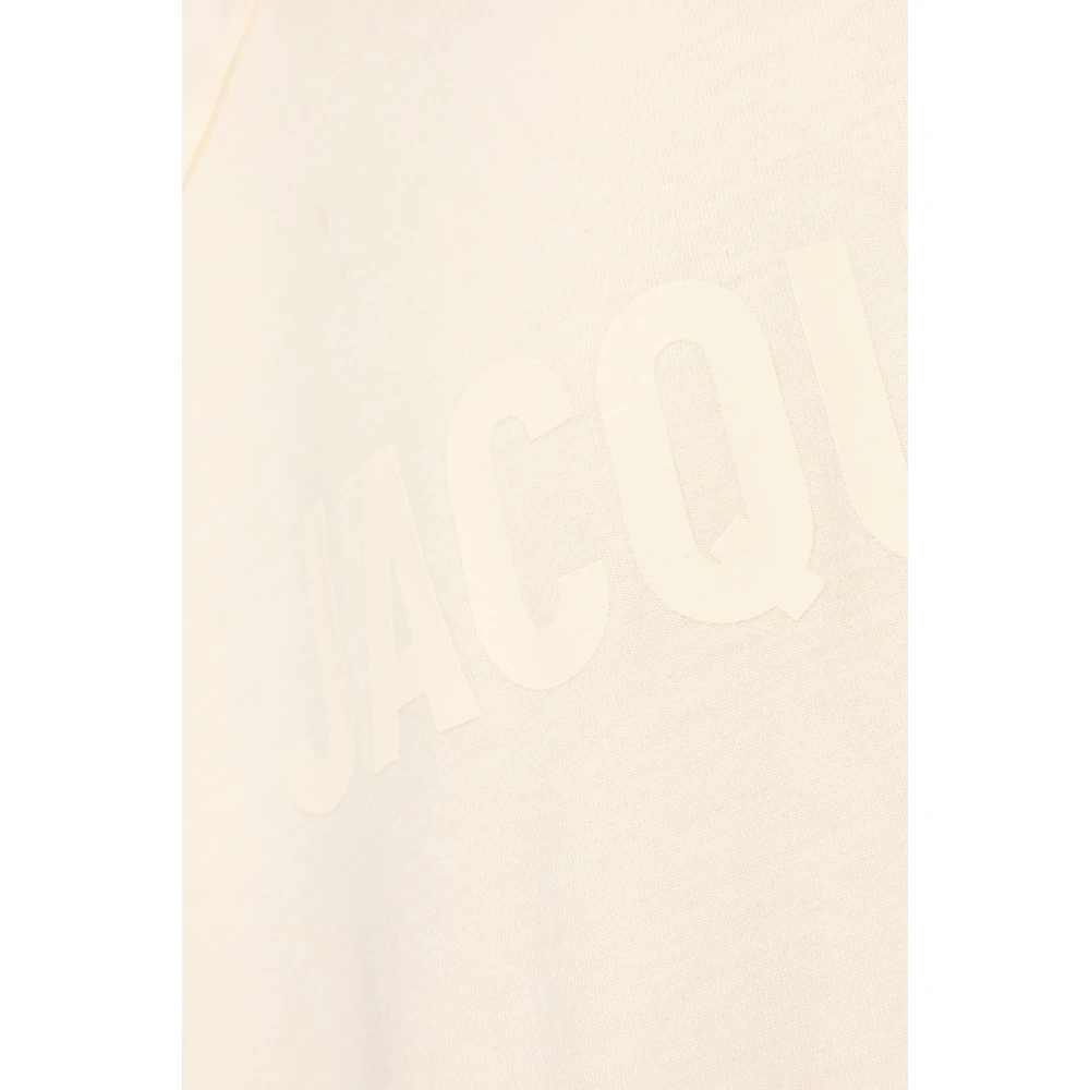 Jacquemus T-shirt `Typo` Beige Heren