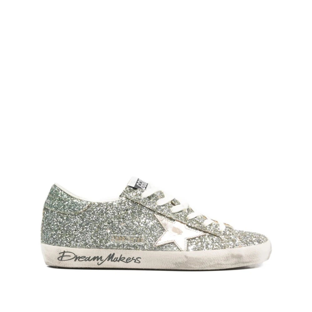 Golden Goose Women's Green Sneakers, 5 Uk, Flat Shoes