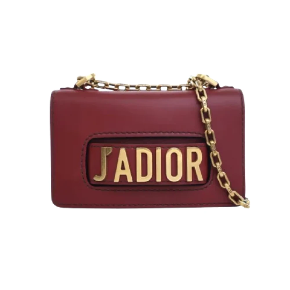 Dior Vintage Pre-owned Leather dior-bags Red Dames