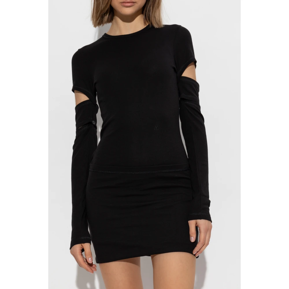 Helmut Lang Jurk met afneembare mouwen Black Dames