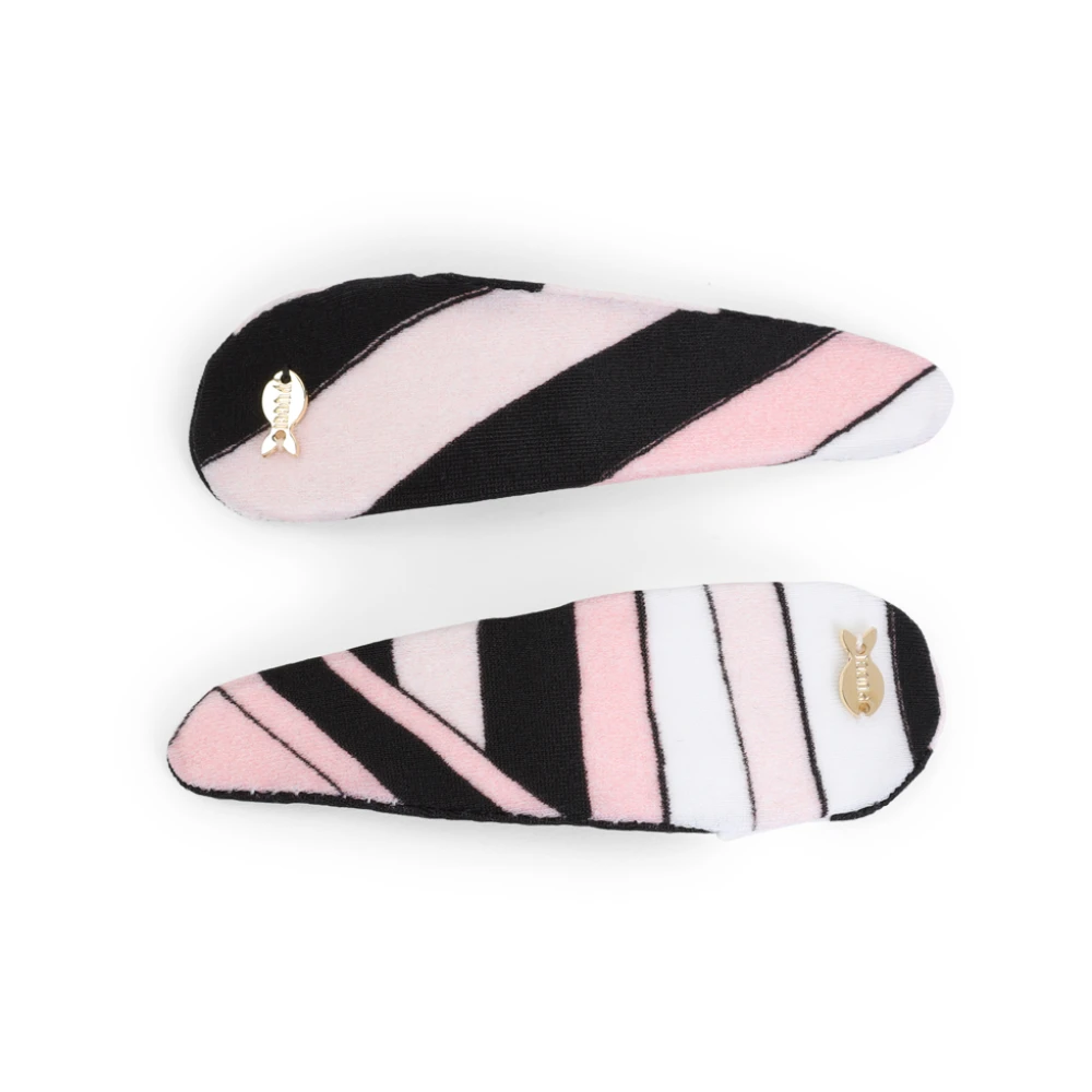 EMILIO PUCCI Stijlvolle Haarklemmen in Zwart Roze Multicolor Dames