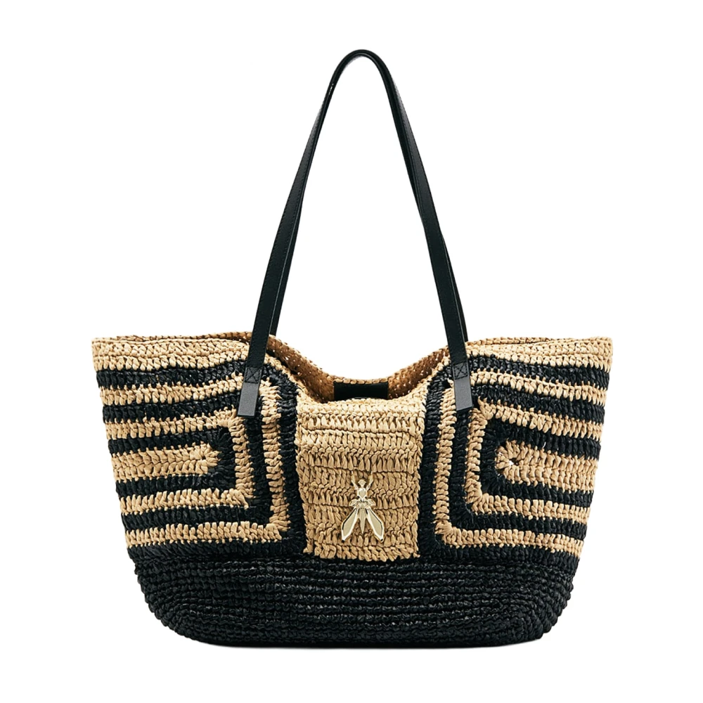 Patrizia Pepe Vrouw Multicolor Rieten Tote Bag