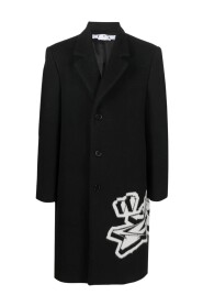 Cappotto di miscela di lana nera