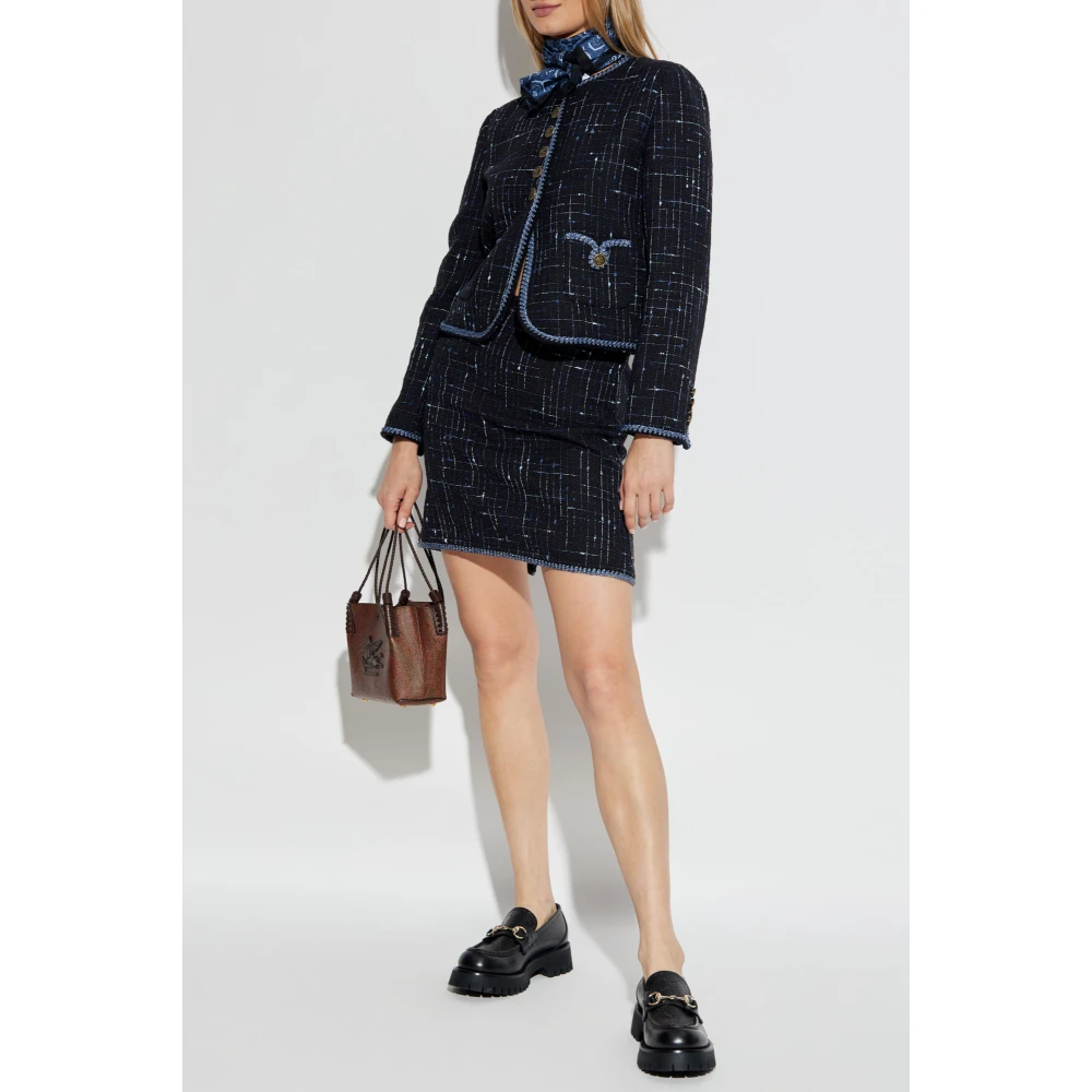 ETRO Tweed jas Blue Dames