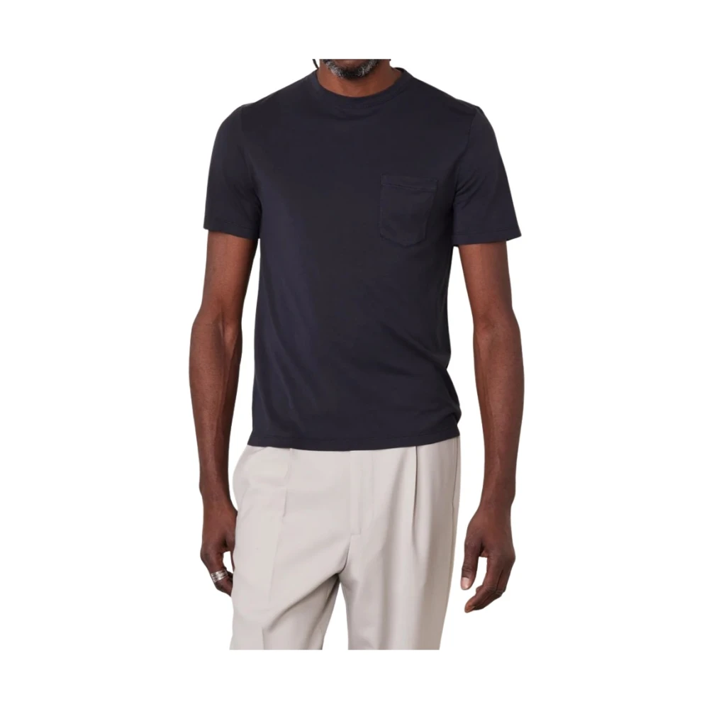 Officine Générale Korte mouw zak T-shirt Black Heren