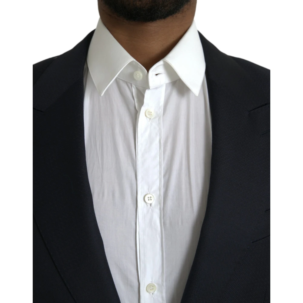 Dolce & Gabbana Donkerblauw wol Napoli formeel pak Blue Heren