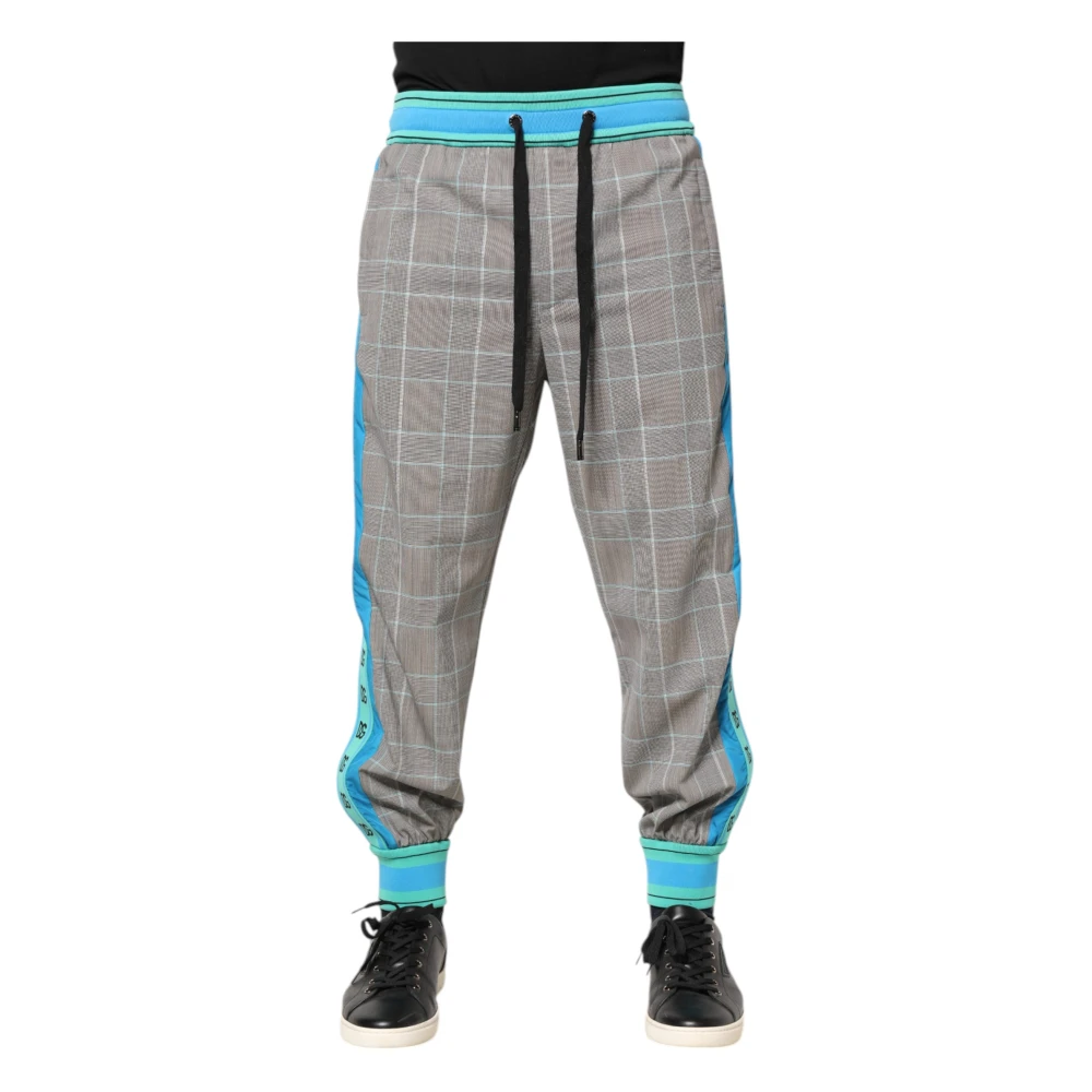 Dolce & Gabbana Men's Gray Multicolor Cotton Jogger Joggers - Sweatpants - S - Trousers