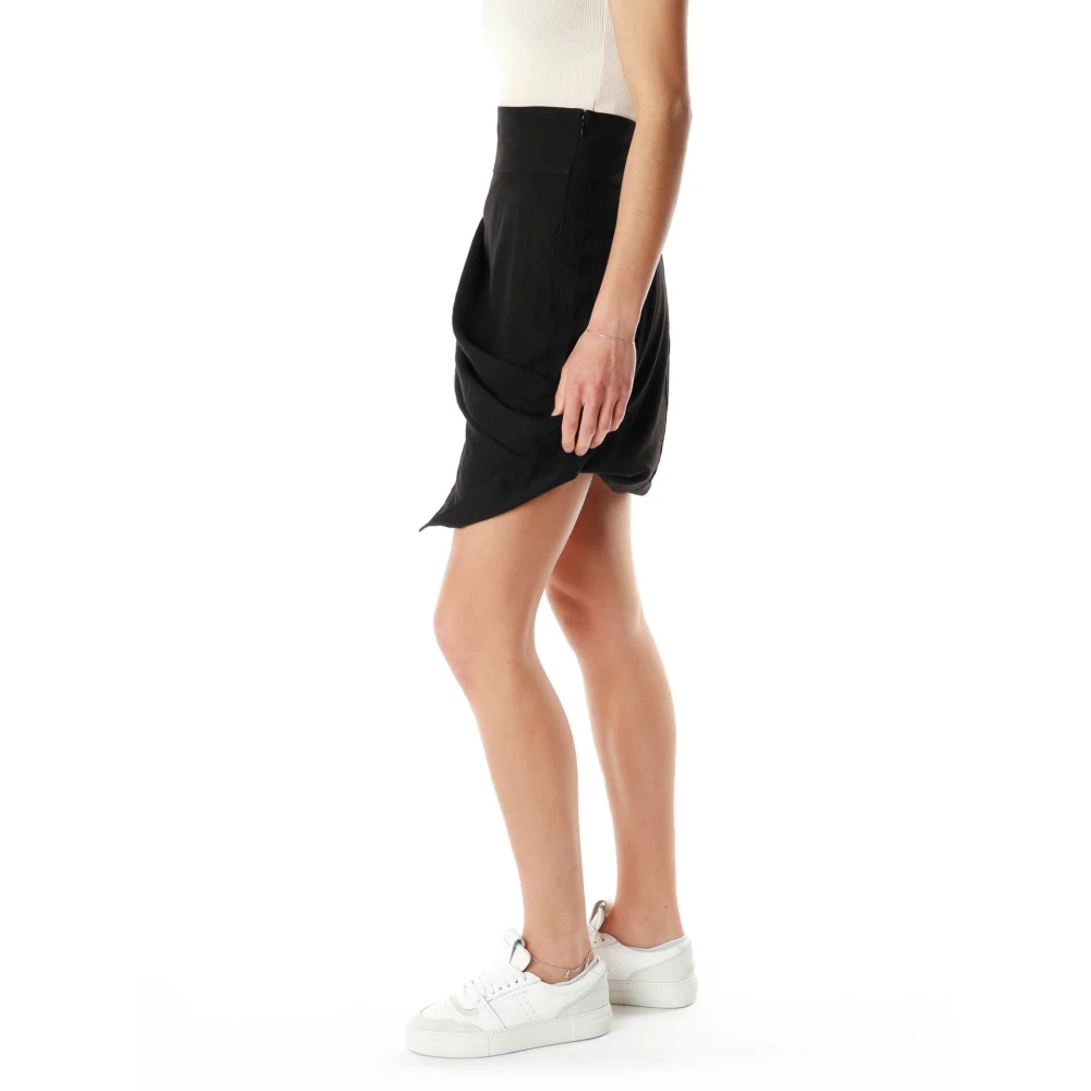 Kenzo Wikkelskirt Hoge Taille A-Lijn Black Dames