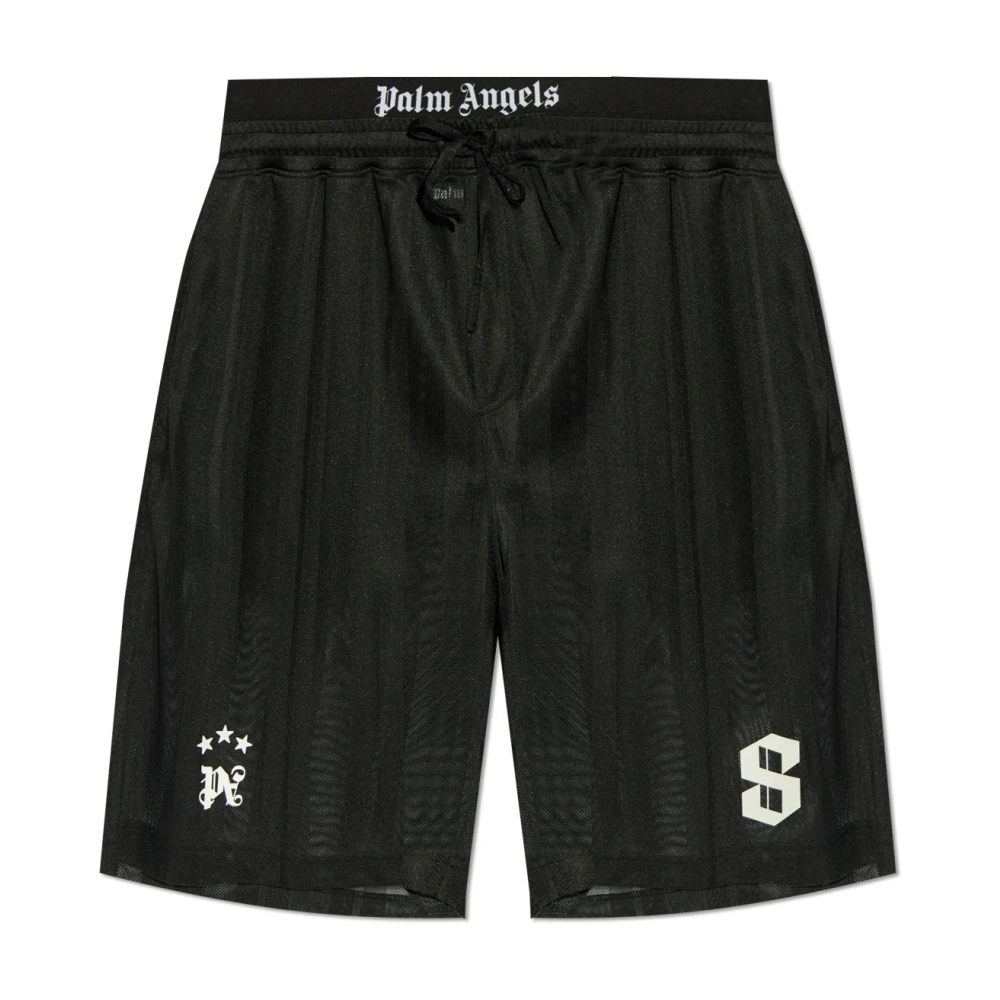 Palm Angels Logo shorts Black Heren