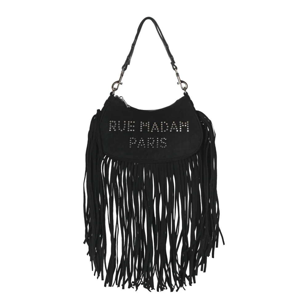 Rue Madam Suède Hobo Tas Black Dames