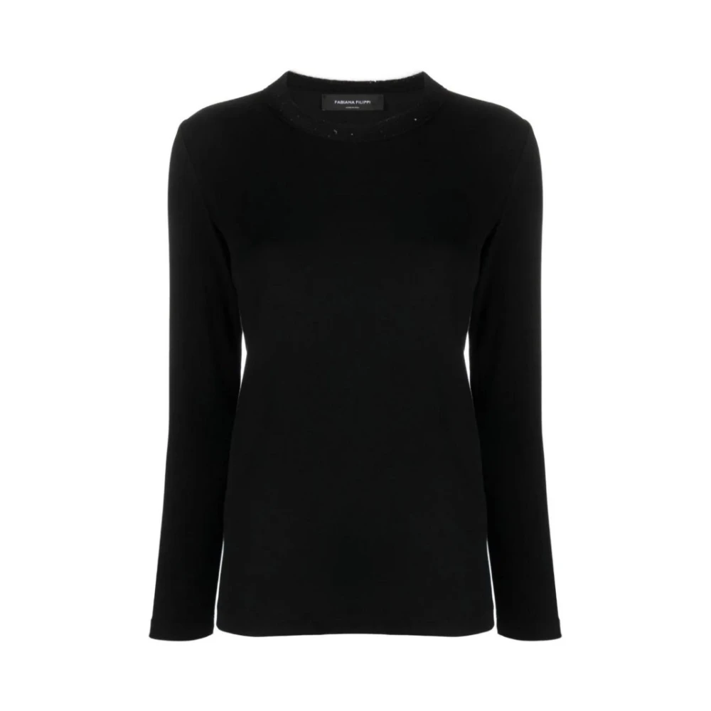 Fabiana Filippi Zwarte Sweatshirt Black Dames