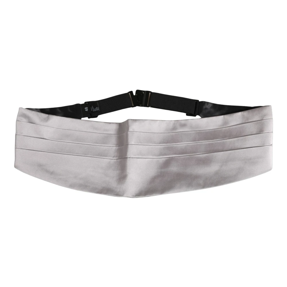 Dolce & Gabbana Gray Men 100% Silk Belt Waist Cummerbund - Male - Belts - Gray - M - Accessories - Image 1
