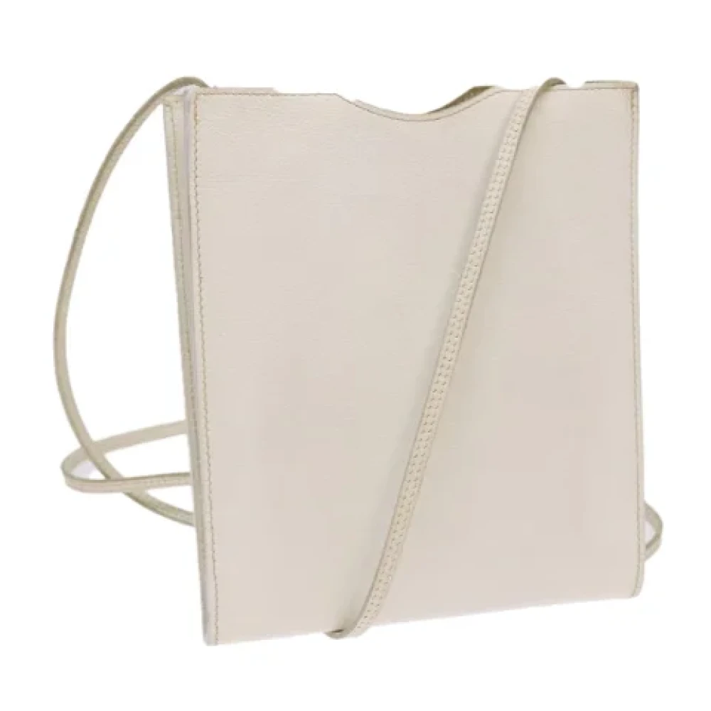 Hermès Vintage Pre-owned Leather shoulder-bags White Dames