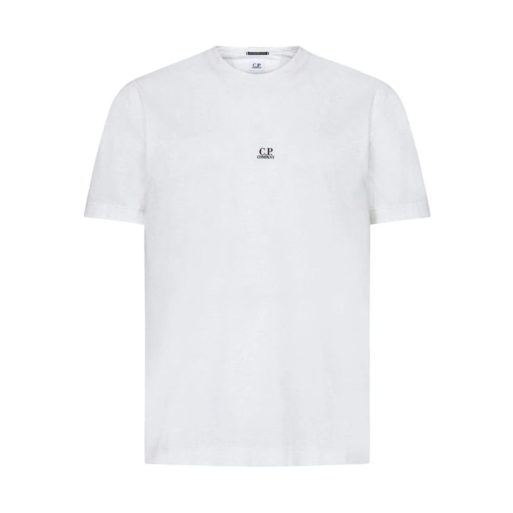 C.P. Company Logo T-shirt in gemerceriseerd jersey White Heren