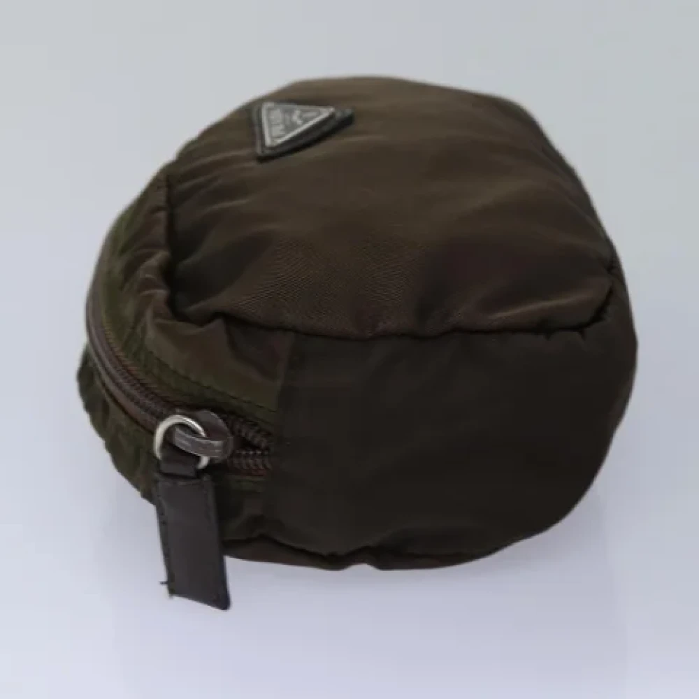 Prada Vintage Pre-owned Nylon pouches Brown Dames