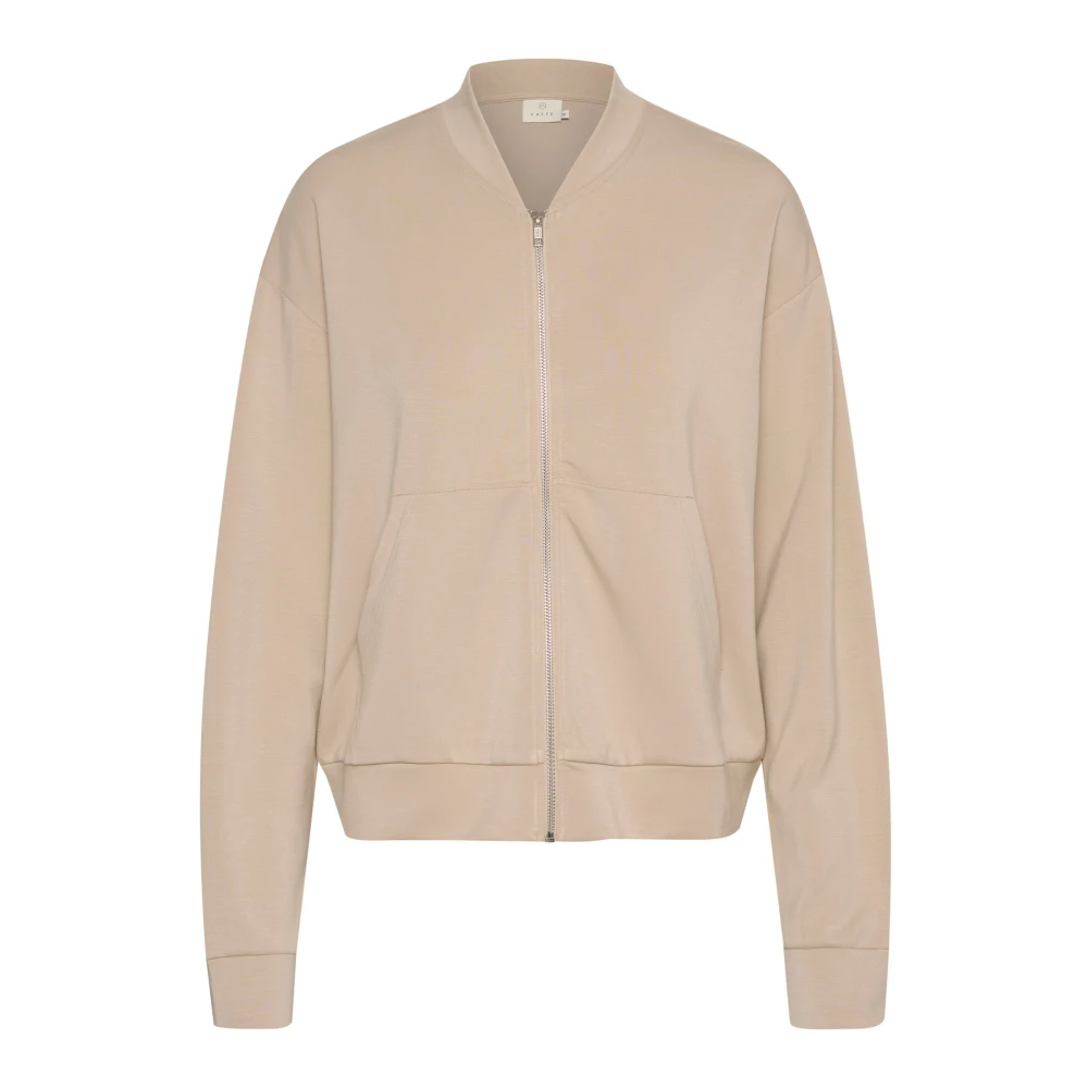 Kaffe Veergrijs Sweatjacket Sweatshirts Beige Dames