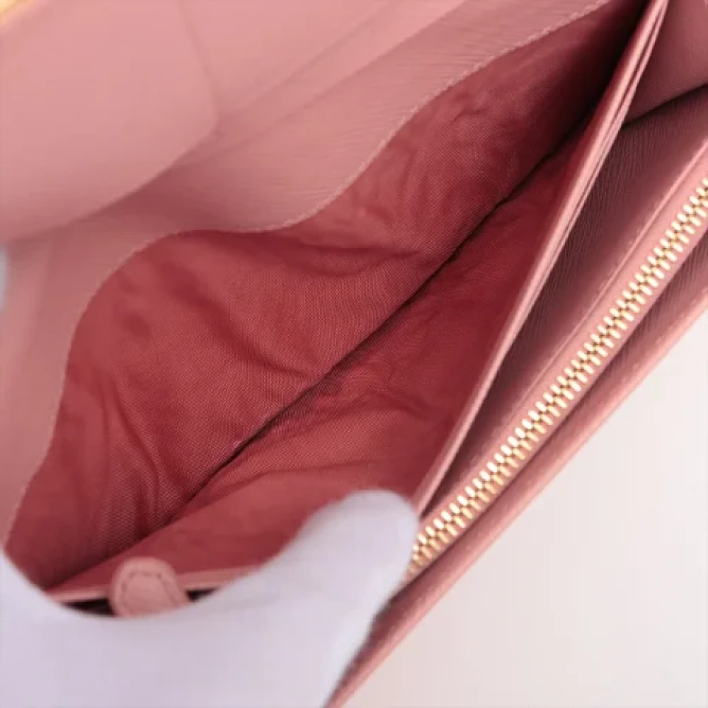 Prada Vintage Pre-owned Leather wallets Pink Dames